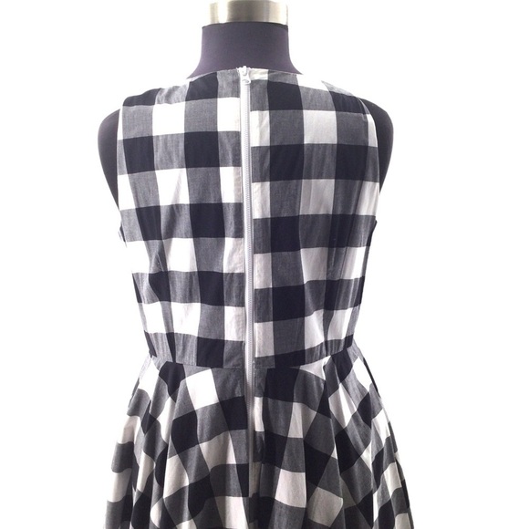 Lane Bryant Gingham Black and White Pinup Style Dress Plus Size - Picture 11 of 12